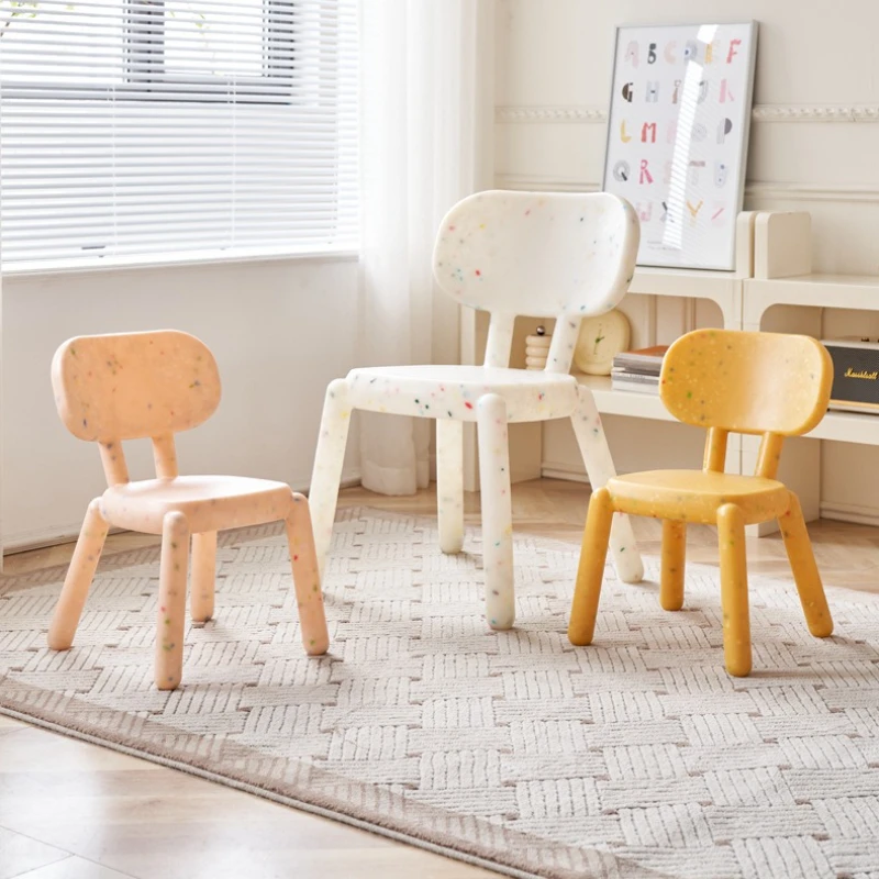 Nordic children's small chair kindergarten early education baby writing and eating dining table chairs household thickened