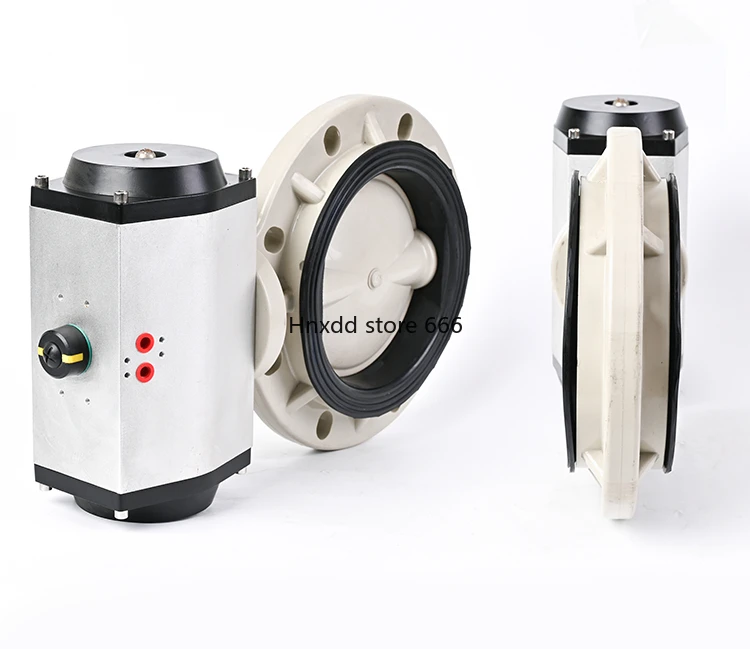 Pneumatic butterfly valve Wafer plastic high temperature resistant valve