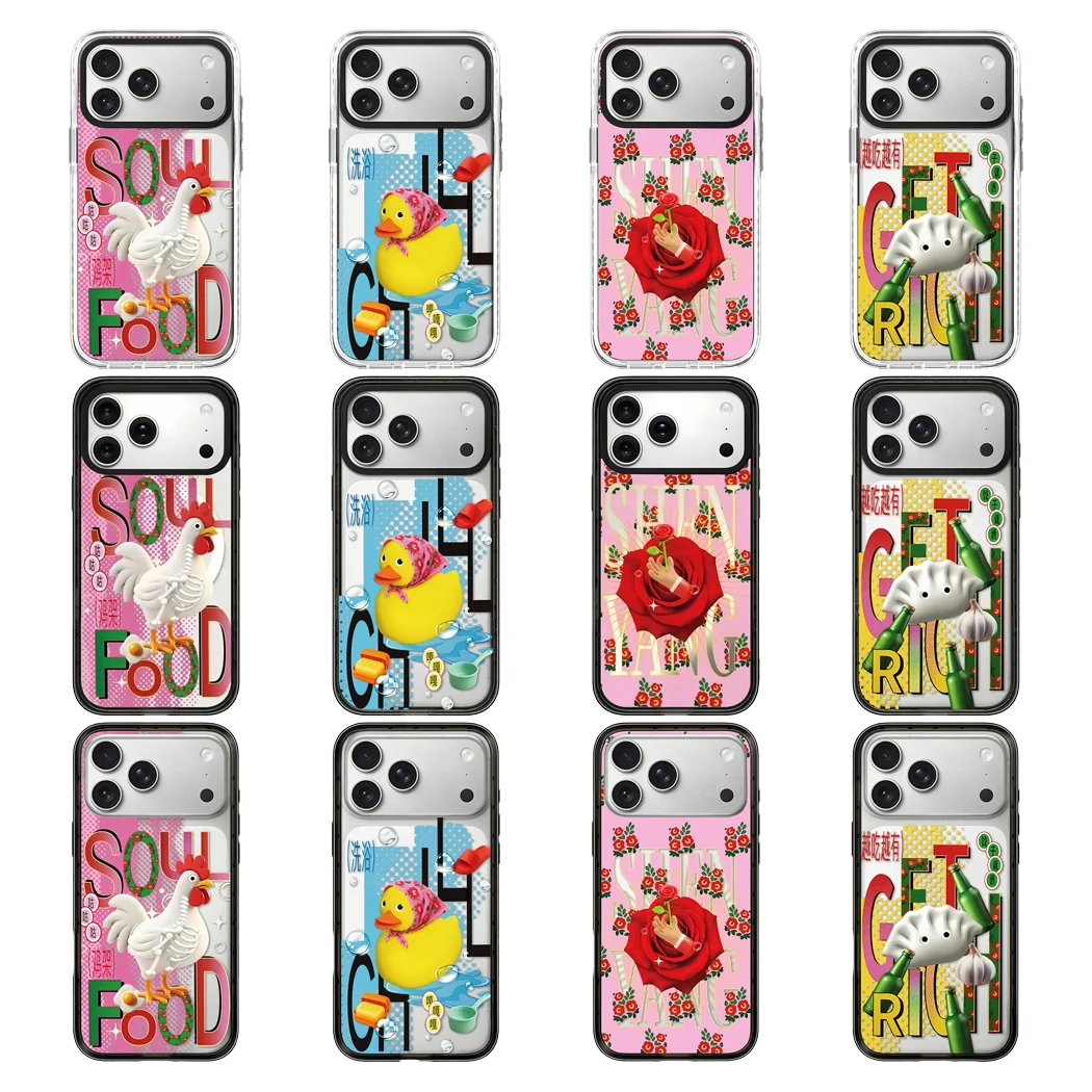 

Soul Food Acrylic Border Magnetic Phone Cover for IPhone 12 13 14 15 16 17 Pro Max Case for IPhone 17 Air