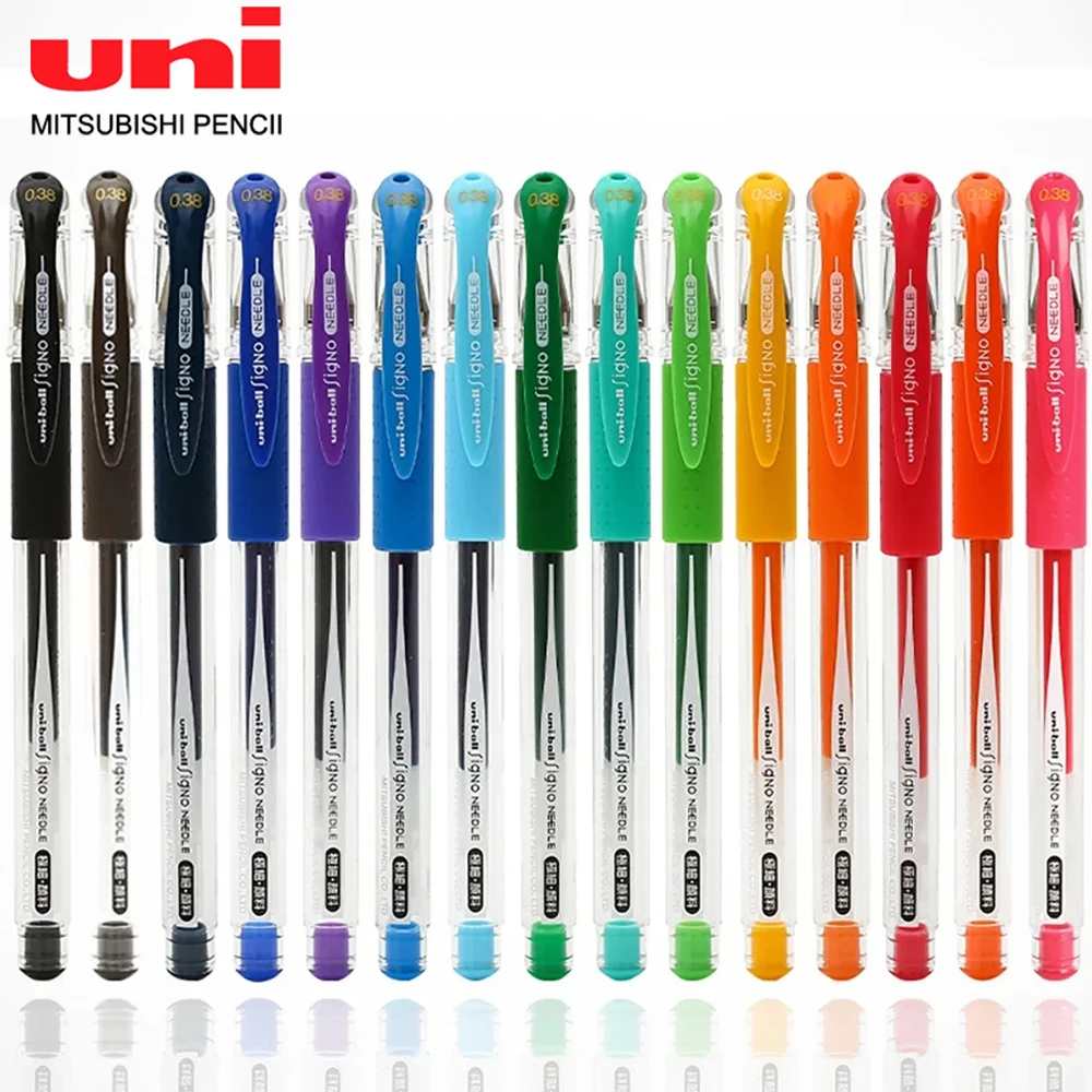 

15 Colors UNI 0.38mm Color Gel Pen Uniball Signature Ballpoint Pen UM-151 Extremely Fine Stationery for Students Back To School