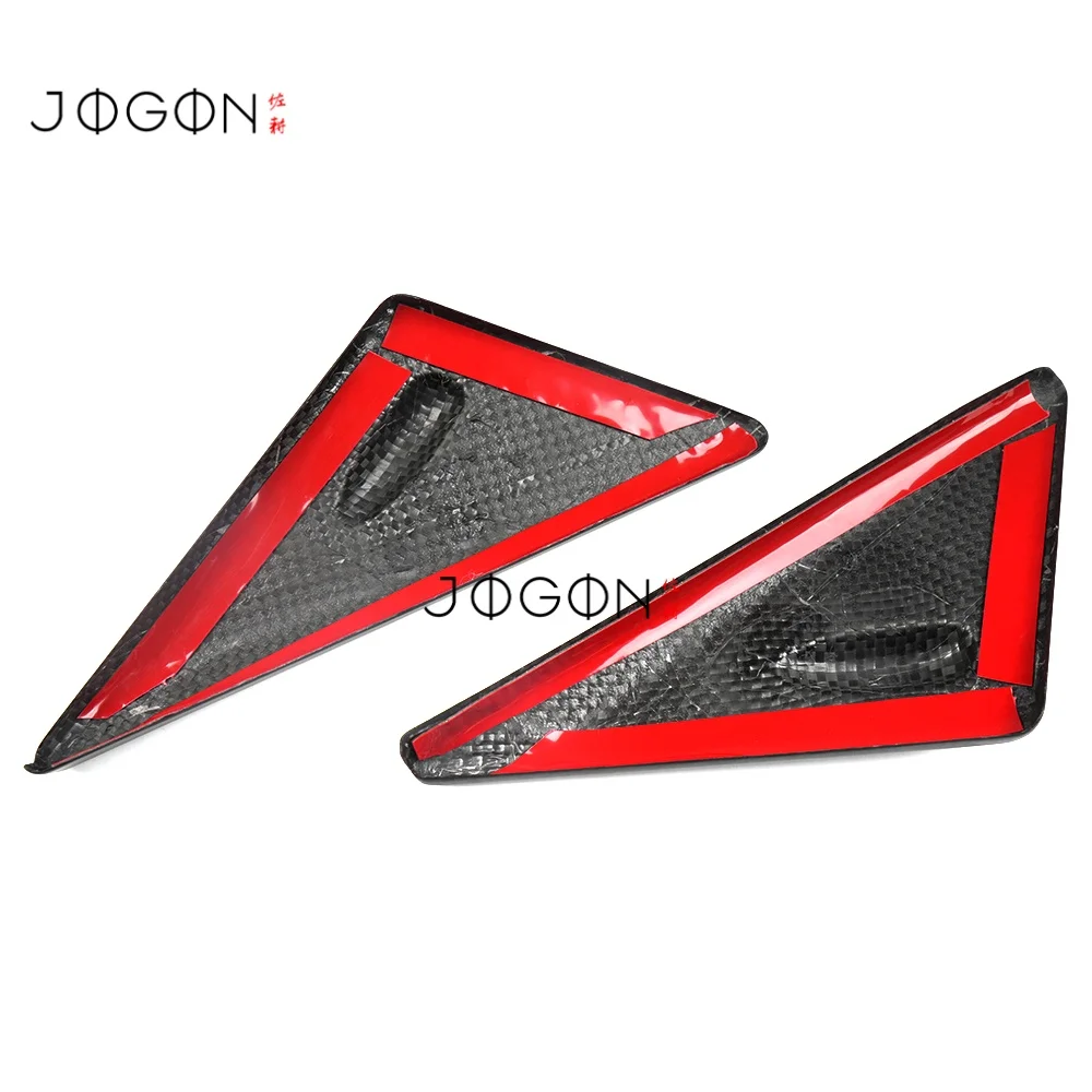2Pcs For Lexus LC500 500h 2018-2025 Carbon Fiber Car Front Window Triangle A-Pillars Cover Trim Exterior Overlay Accessories