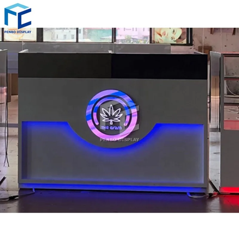 

2025customized.Wholesales Shop Display Furniture Customized Store Fixtures Smoke Shop Counter