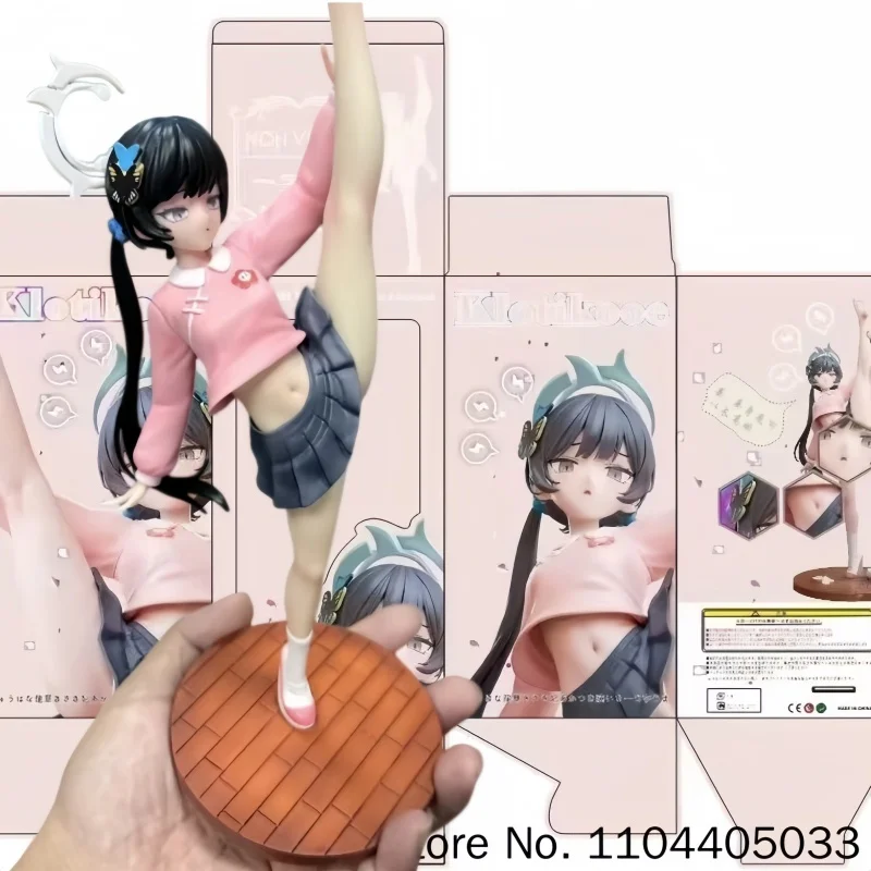 In Stock Himari Blue Archive Figure - Data Stream Effect Blue School Uniform Lift Your Leg Sexy Movable Pvc Collectible Toy Gift