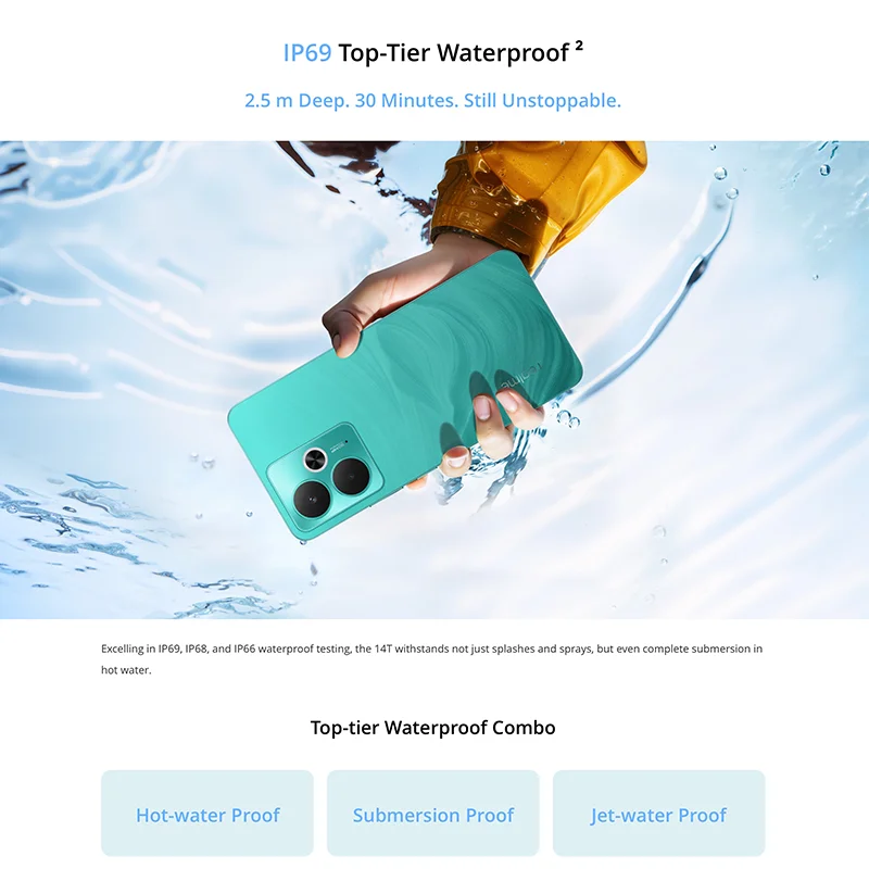 [ワールドプレミア] realme 14T 5G スマートフォン 寸法 6300 5G プロセッサー 6000mAh バッテリー 6.67"120Hz AMOLED ディスプレイ 45W 充電 IP69