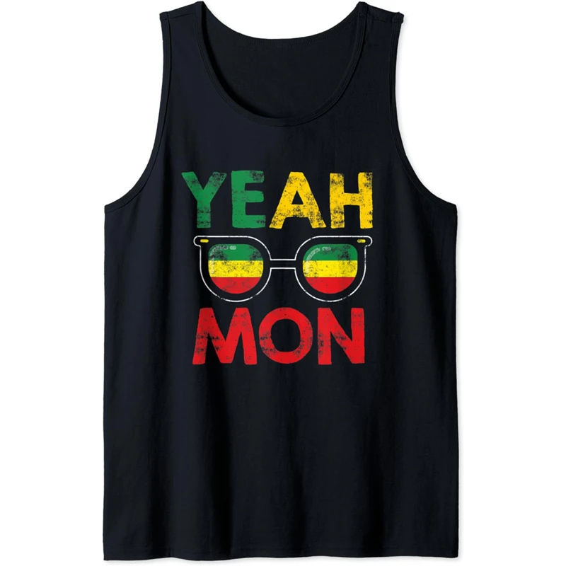 New Design 2024 Jamaica Flag Tank Top For Men Summer Sleeveless T-Shirt Cool 3d Print Jamaican Flags Graphic Vest Street Tees