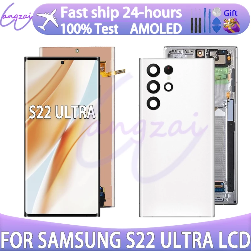 

Super Amoled For Samsung S22 Ultra Lcd Display S908 S908b Touch Screen Digitizer 6.8'' For Galaxy Screen S22 Ultra 5g Display