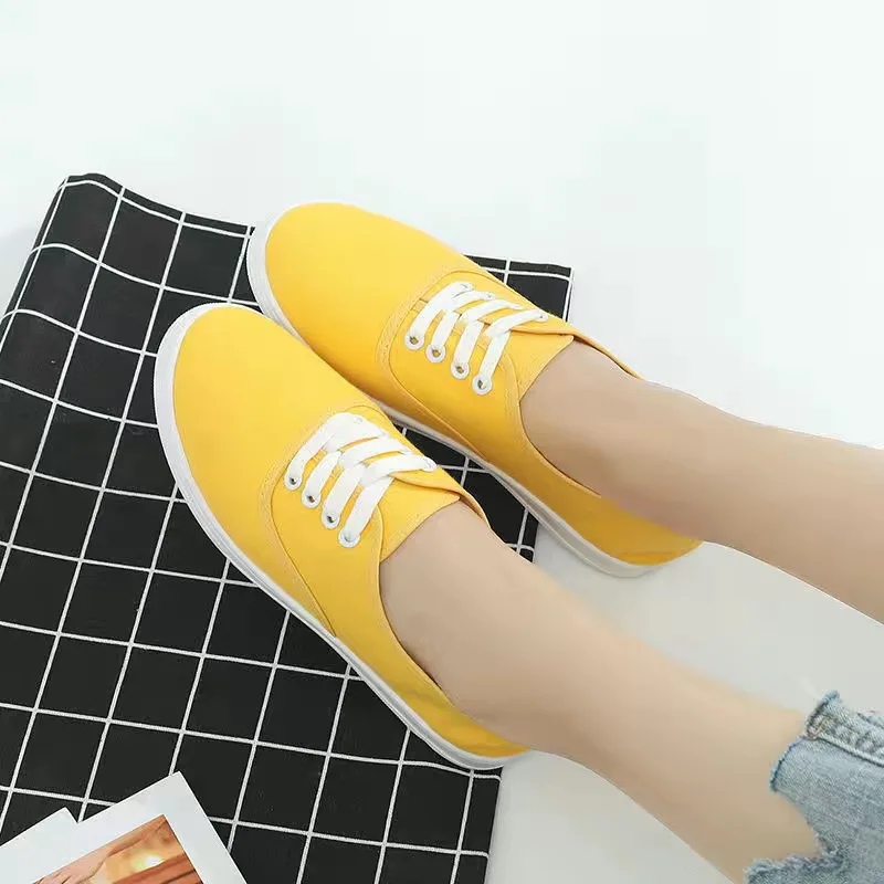Super Light Sports White Shoes Women Breathable Canvas Sneakers Black Shoes For Basket Femme Ultralight Casual Sneaker 1679