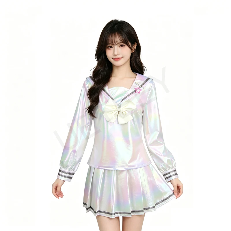

KAngel Cosplay Costume Halloween Party Game NEEDY GIRL OVERDOSE Streamer Disguise Outfit Top Skirt Stage Performance Costume