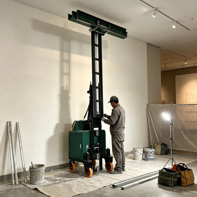 Semi-Automatic Wall Plastering Machine Cement Mortar Rendering Machine Construction High Efficiency Wall Smoothing Robot