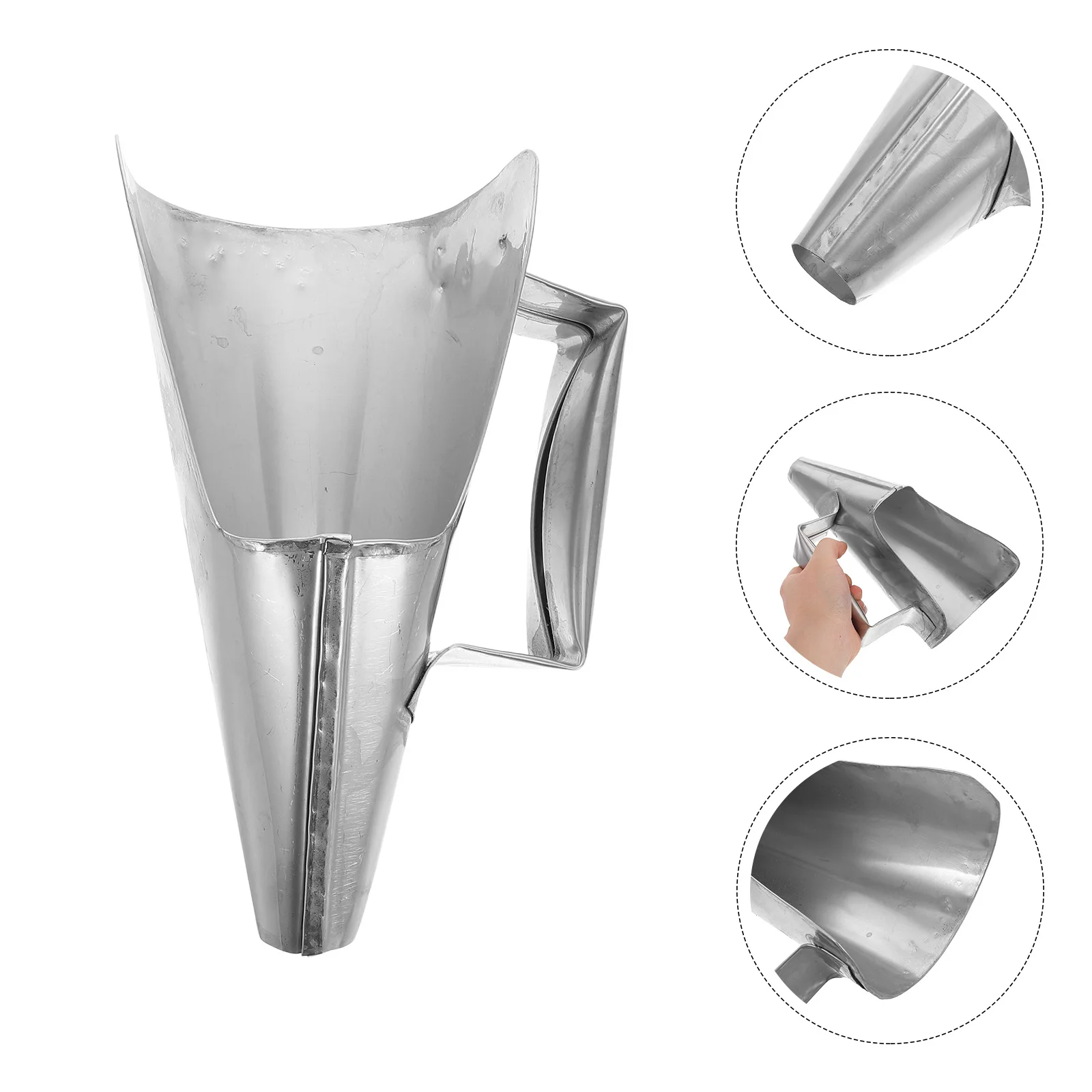 

Food Packaging Funnel Metal Iron Kitchen Funnels Bottling Jam Wide Mouth Cooking Oil Transfer Powder Scoop Non Slip Stable Base