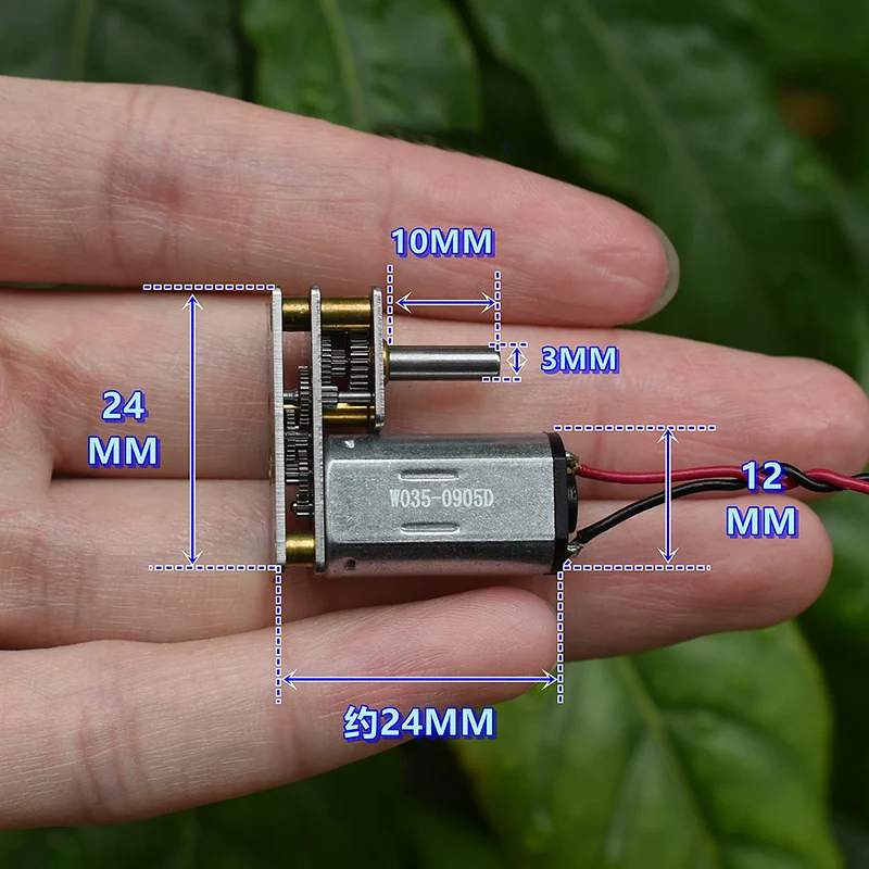 Mini N30 Full Metal Gear Motor DC 3V 3.7V 5V 40RPM Slow Speed Large Torque Inverted Shaft DIY Smart Lock Hobby Toy Model