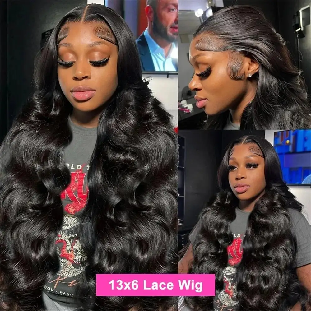 30 38 Inch 13x6 HD Body Wave Lace Front Wig 13x4 Pre Plucked Loose Wave Lace Frontal Wig 100% Human Hair Wigs For Black Women