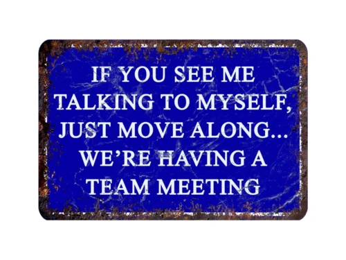 If You See Me Talking To Myself Just Move Along Were Having A Team Meeting Funny