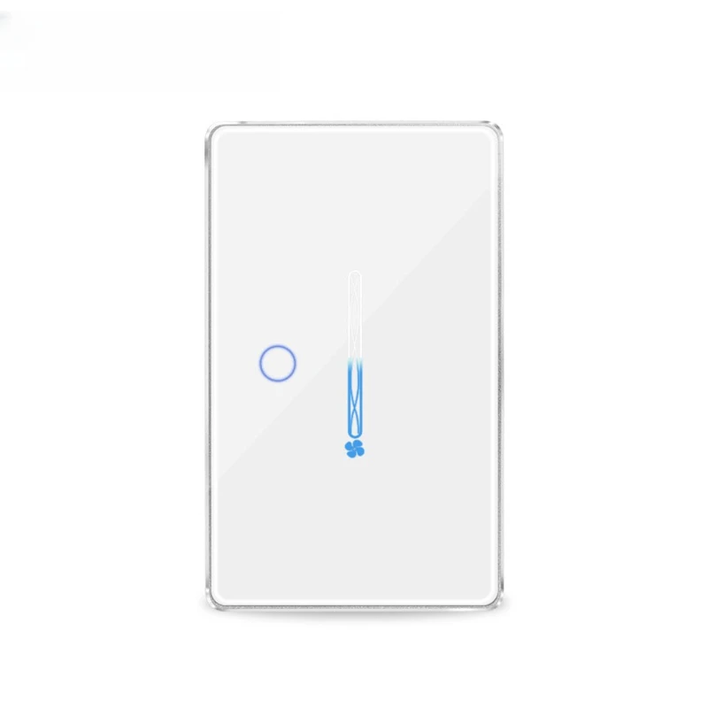 

Intelligent one-way slider fan light switch with sliding control fan
