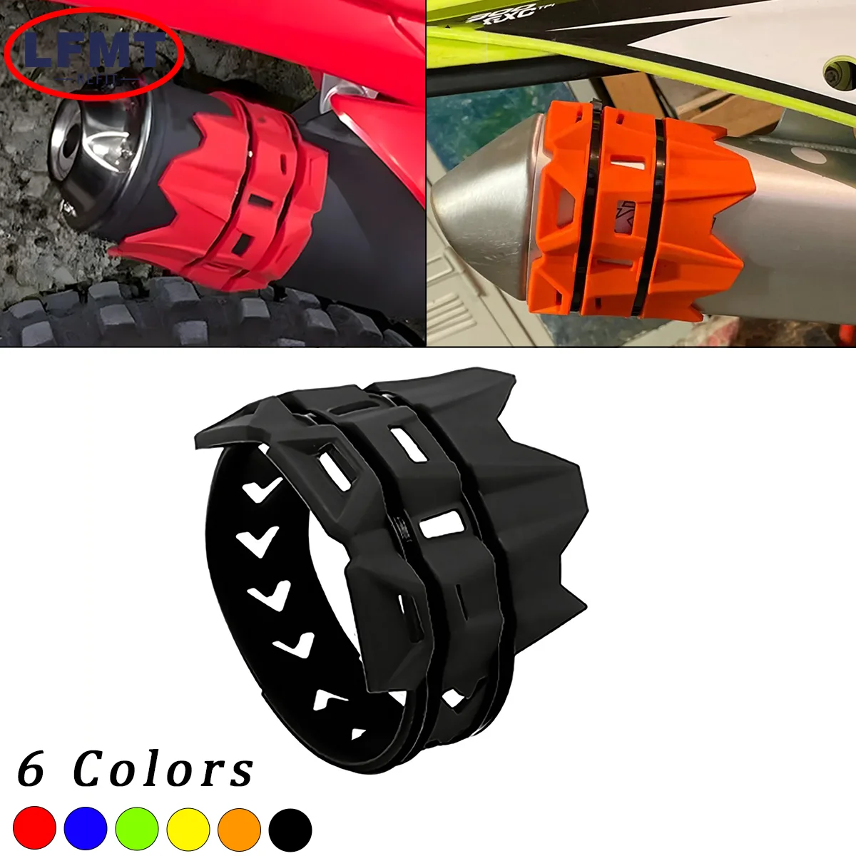 Exhaust Tail Pipe Protector Cover Guard For KTM EXC EXCF XC XCF XCW SX SXF TPI SIX DAYS 125 200 250 300 350 450 500 Universal