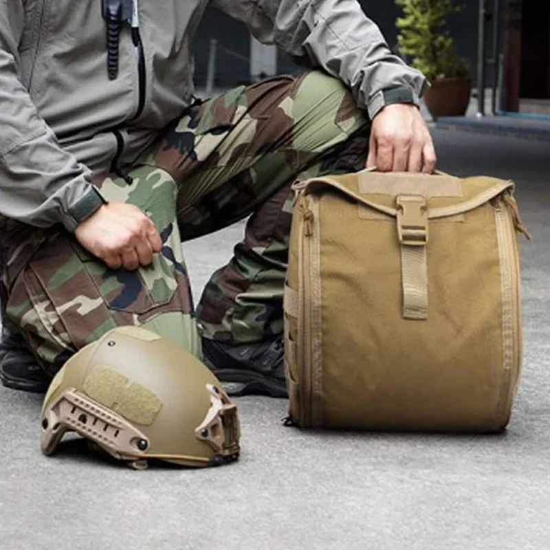 Tactical Helmet Bag Pack,Multi-Purpose Molle Storage Carrying Pouch for Sports Hunting Shooting Combat Fast MICH Wendy Helmet