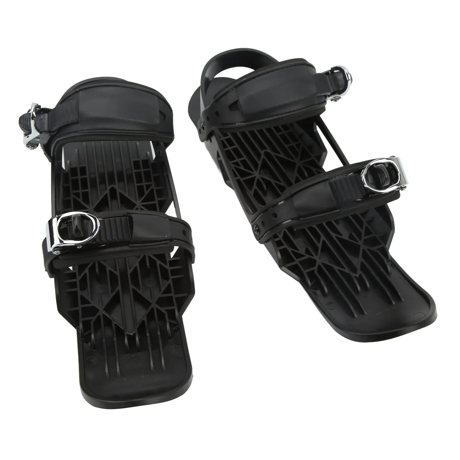 Mini Ski Shoes Black  Size Adjustable Binding Outdoor Mini Snowboard Ski Boots for Forest Trails Mini Skiing Shoes