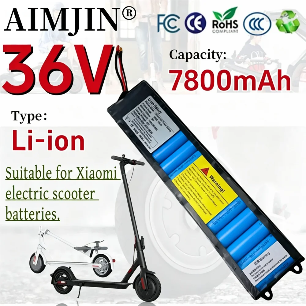 36V 7.8Ah Suitable For MiJia M365 Scooter Batterypack, Electric Scooter, Waterproof Li-ion Battery