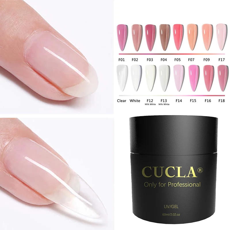 

CUCLA Nail Extension Gel Nail Model Phototherapy Gel UV Glue Crystal Extension Gel 60ml Nail Art Decoration DIY TSLM1