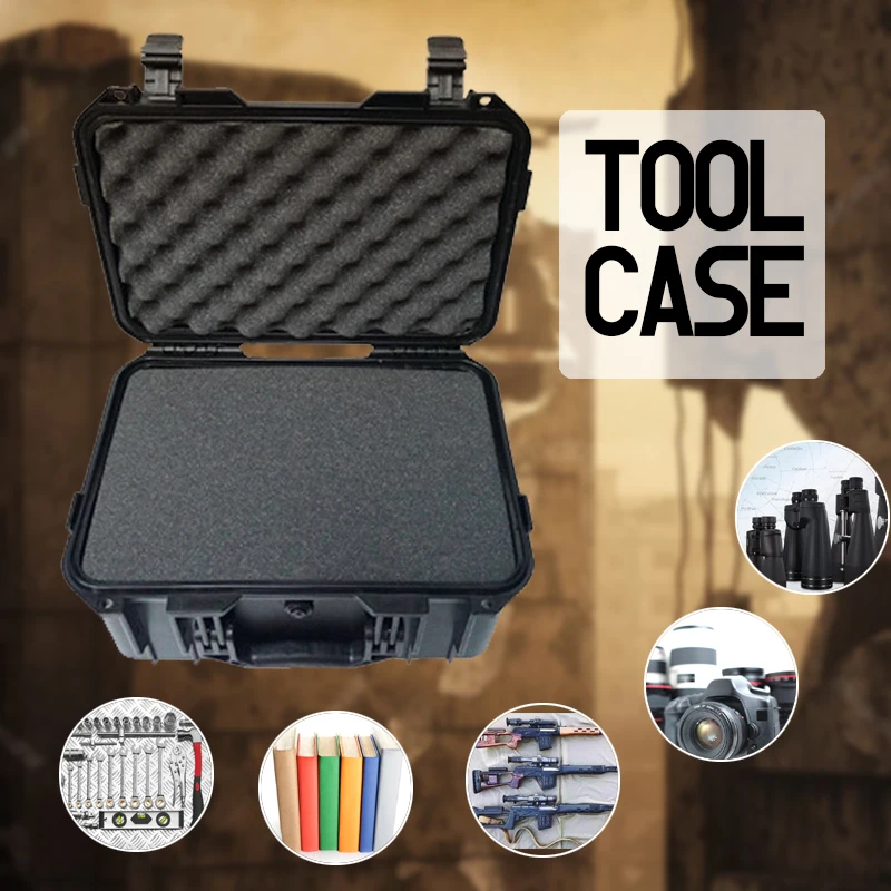 Waterproof Hard Carry Case Bag Tool Case with Sponge Storage Box Suitcase Precision Instrument Safety Tool Box Hardware Toolbox