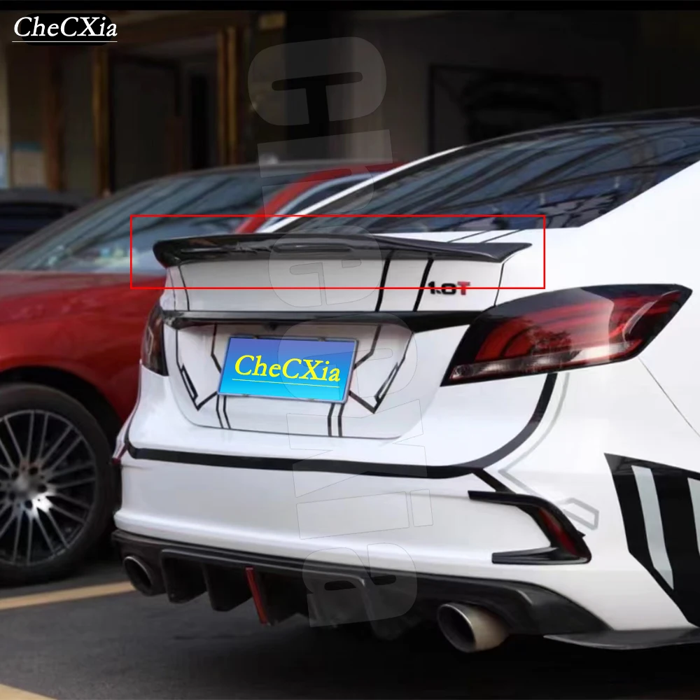 For Morris Garages MG6 2017 18 19 20 21 22 23 2024 Upgraded Carbon Fiber Materia Rear Spoiler Trunk Cover Spoiler Tail Wing