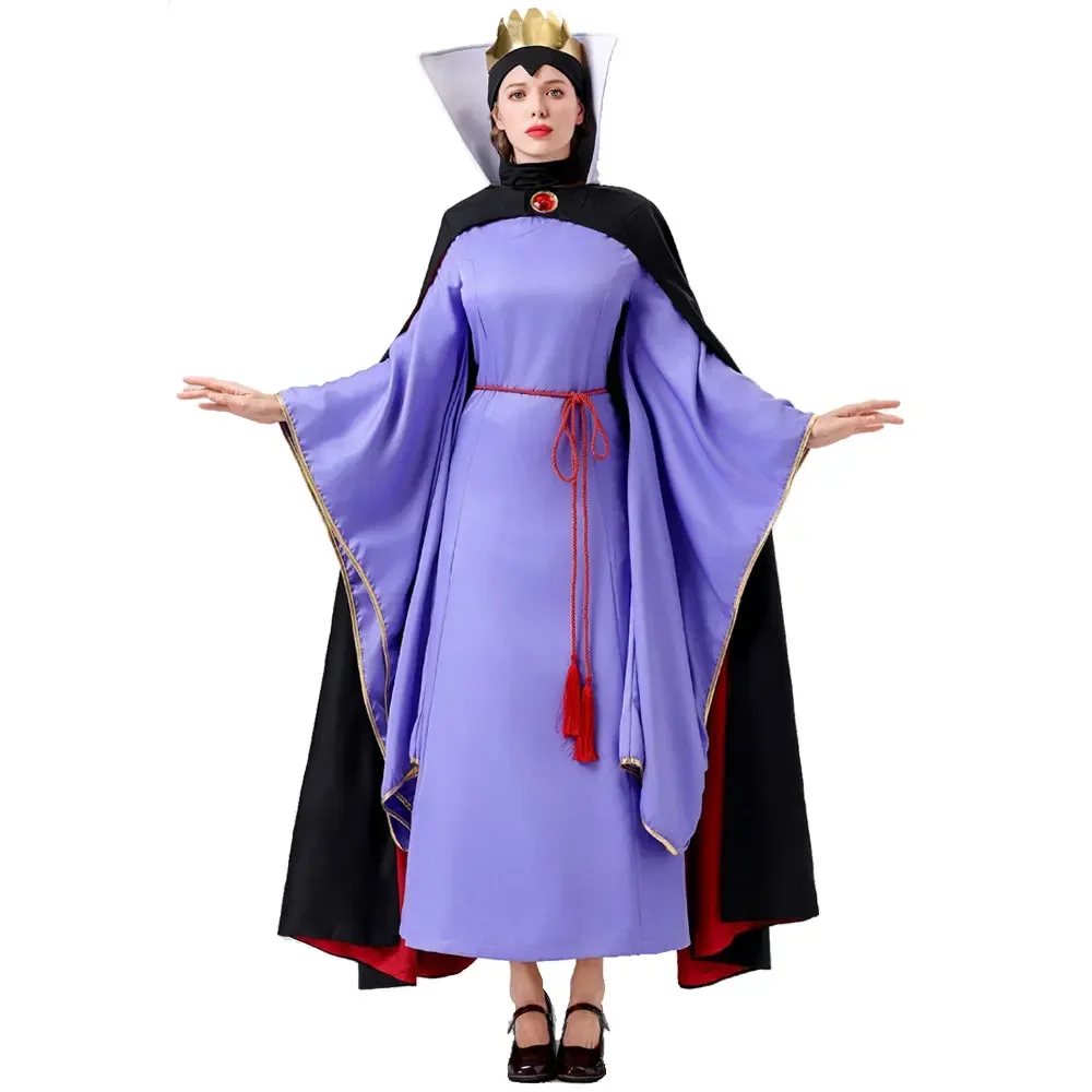 Disfraz de Reina Malvada de Blancanieves para Mujer, Disfraz de Cosplay de Anime de Cuentos de Hadas para Halloween, Disfraz de Madrastra para Representaciones Escénicas