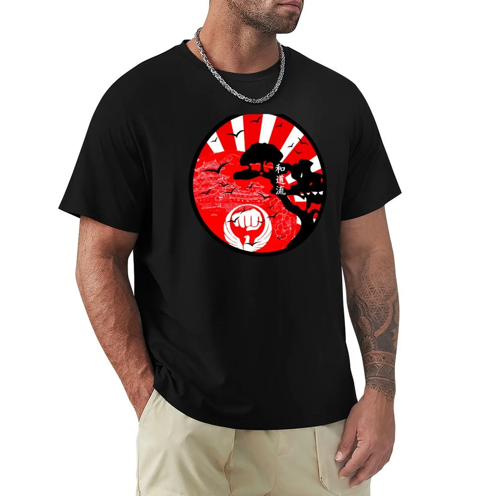

Wado Ryu Karate Okinawan Castle - Martial Arts Design T-Shirt summer clothes anime shirt mens graphic t-shirts