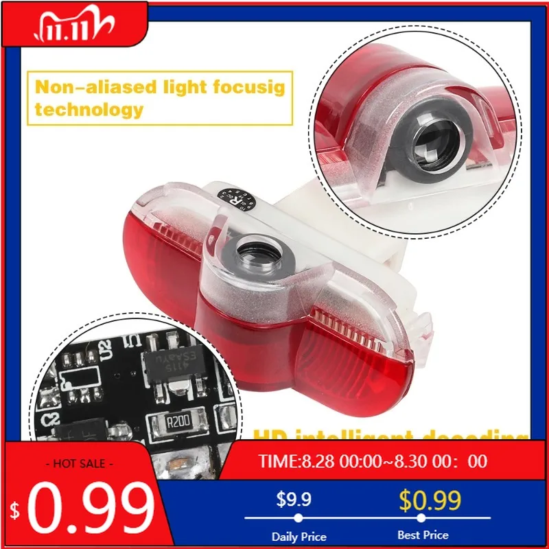 

Новые эмблемы VW GTI GOLF для VOLKSWAGEN VW 2026, 2 шт., для VW GOLF 3 4 MK3 MK4 Jetta Beetle Bora Caddy Touran, светодиодные логотипы на двери автомобиля Pro