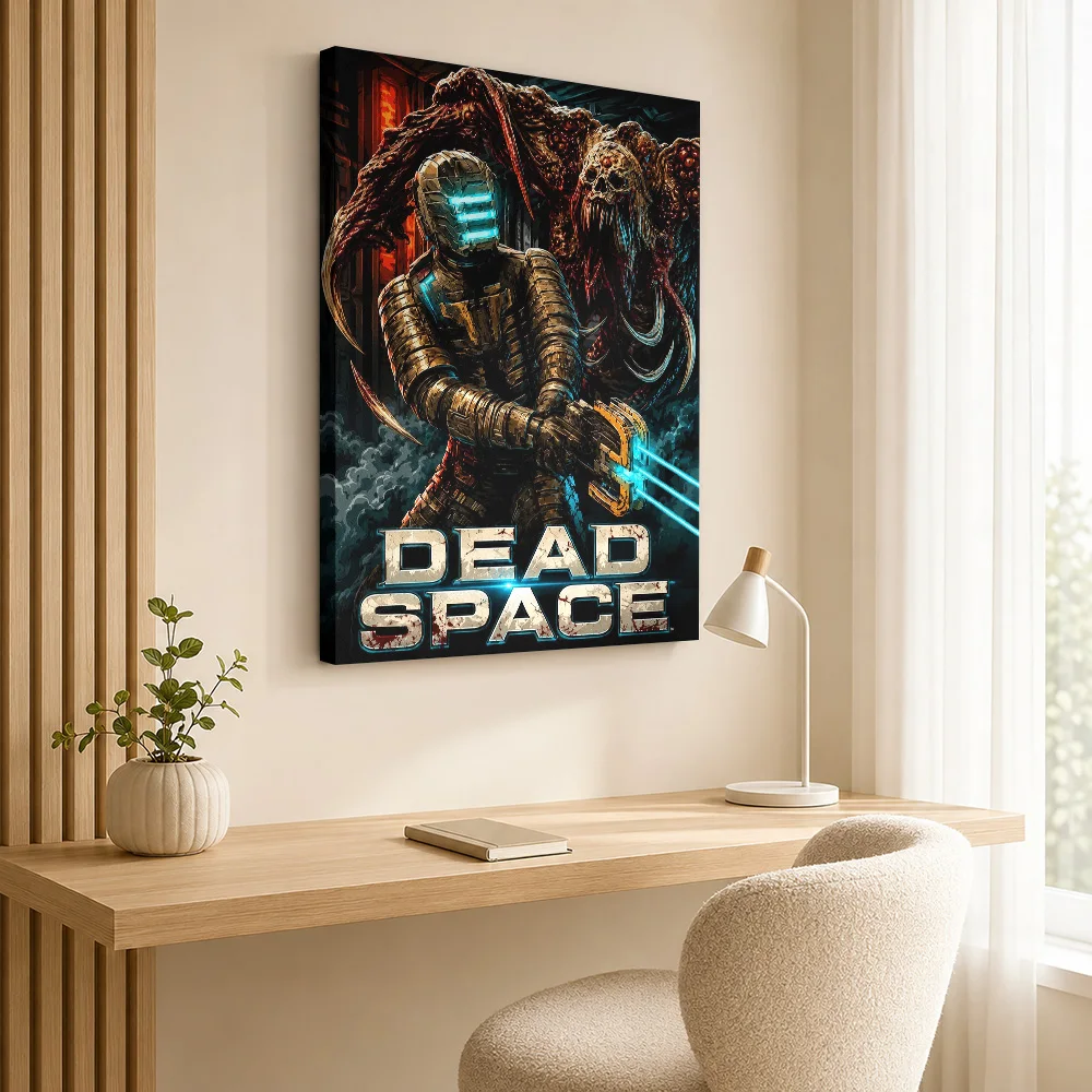 Dead Space Isaac Clarke And Necromorph Canvas Print Poster Customized Photo Gaming Anime Wall Paintings Decoration for Bedroom