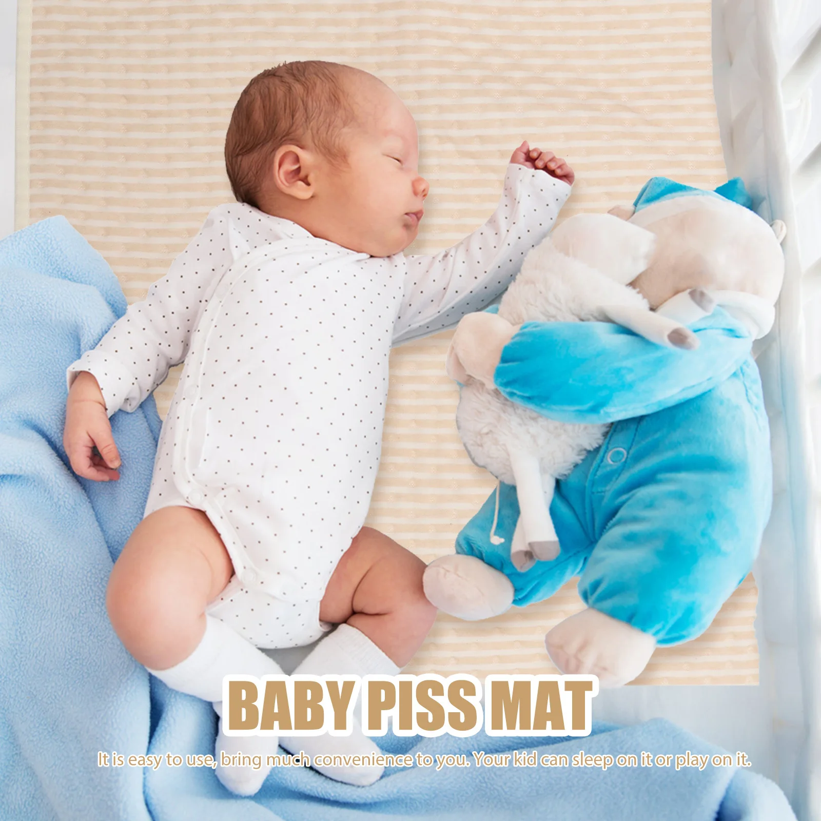 Double-Sided Baby Skin-Friendly Washable Pad Infant Piss Mat Cotton Pad Practical Bed Protection Comfortable Sleep