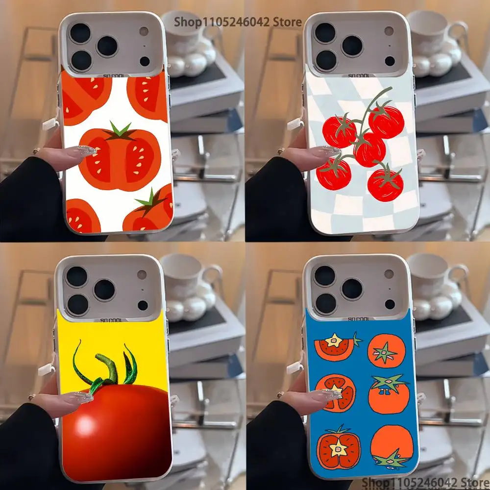 

Vegetables Fruits Tomatoes For White Candy Matte Cover iPhone 17,16,15,14,13,12,11,Mini,Pro,E,SE4,XS,MAX