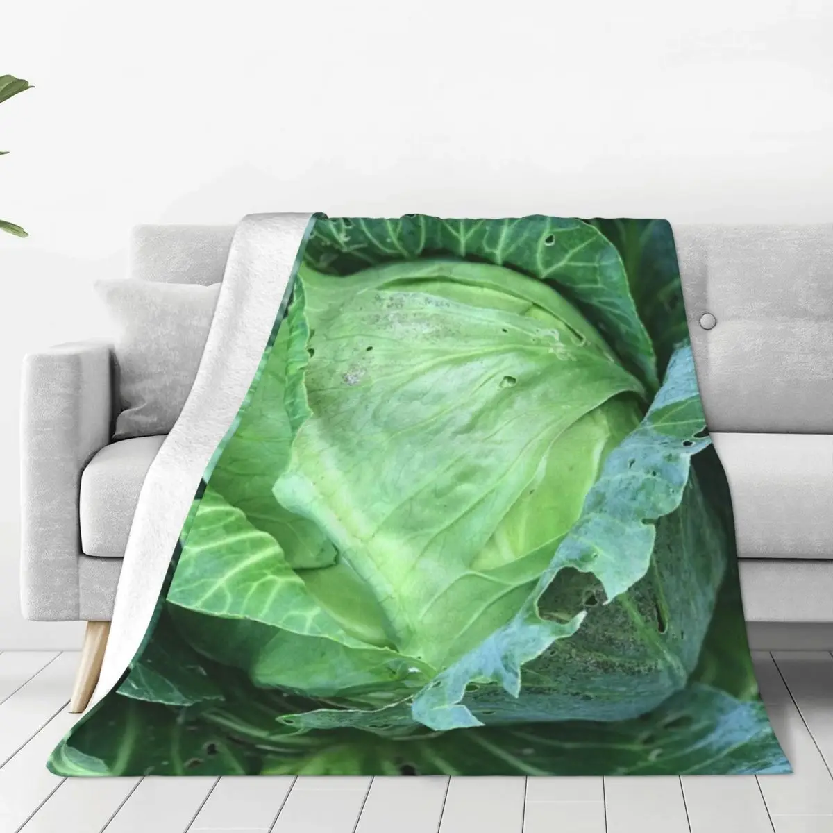 Cabbage Super Soft Blanket Green Vegetable Nature Travel Bedding Throws Winter Colorful Custom Flannel Bedspread Sofa Bed Cover