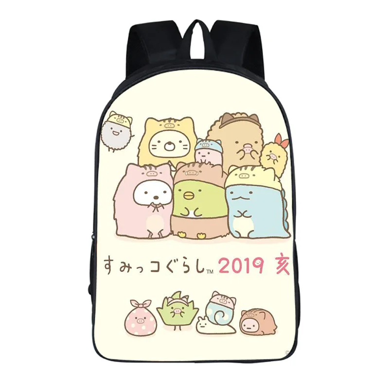 Nouveauté populaire Cool Sumikkogurashi sacs à dos pour ordinateur portable sacs d'école pour élèves impression 3D Oxford imperméable garçons/filles sacs à dos pour ordinateur portable