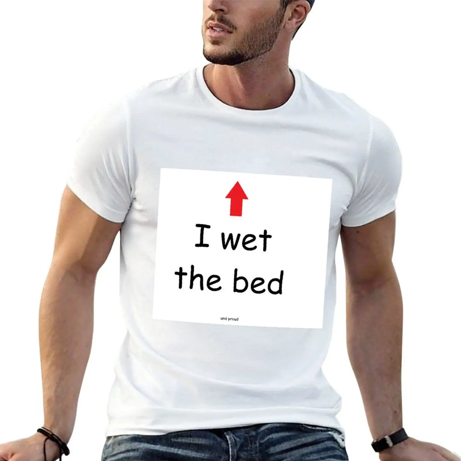 

i wet the bed T-Shirt anime tshirt t shirt for man graphic t shirts for man T-shirt