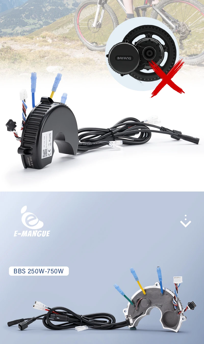 Bafang Mid Drive Motor Controller Ersatz für BBSHD BBS01B BBS02 BBS02B Motor 48V 750W 52V 1000W 36V 250W 350W 500W – Detail 8