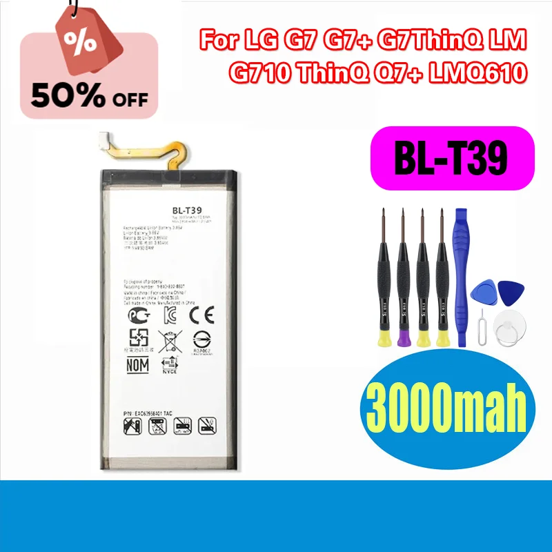 

High Quality BL-T39 Battery for LG G7 G7+ G7ThinQ LM G710 ThinQ Q7+ LMQ610 BL T39 Mobile phone Batteries