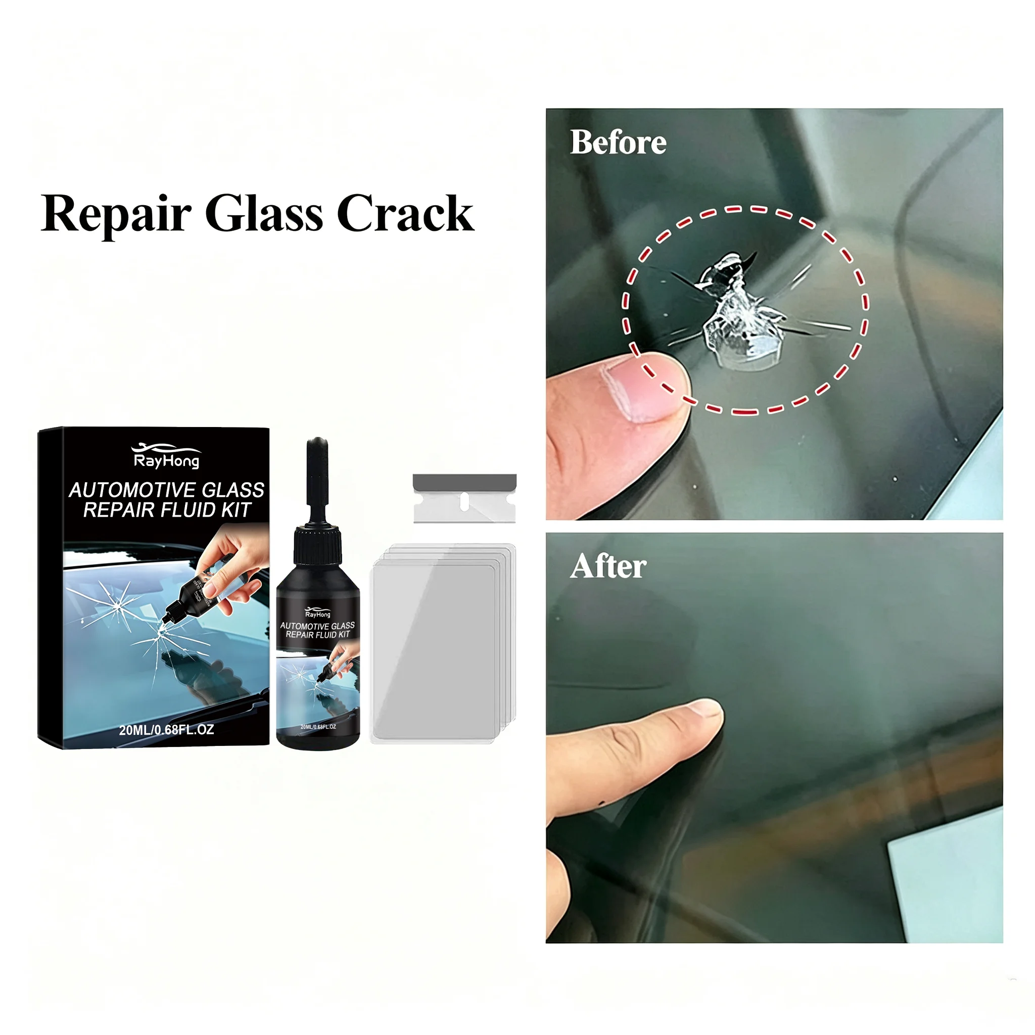 Windshield Crack Repair Fluid Car Window Repair Resin Windscreen Scratch Crack Restore Fluid Glass Curing Glue Car Accessories