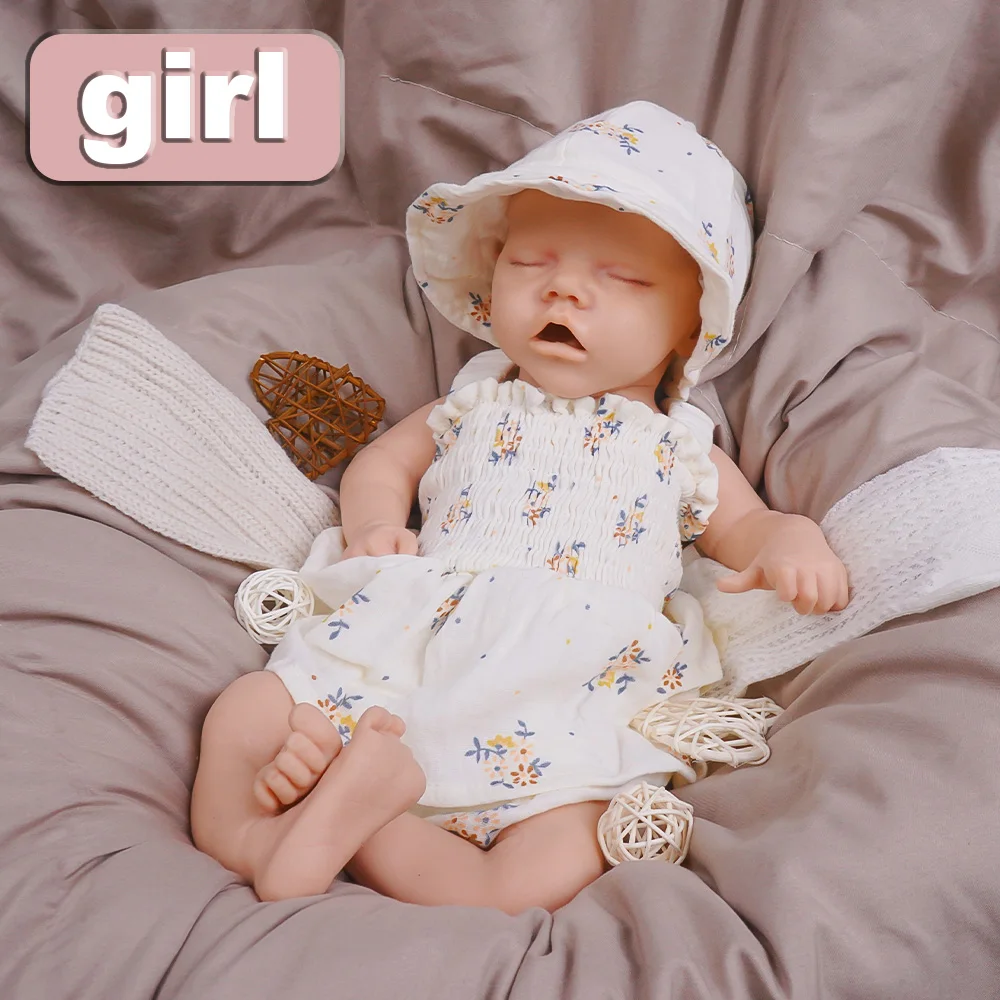 

17.5-inch Ultra-Realistic Silicone Reborn Baby – 2.6kg True-to-Life Weight | Open Eyes & Mouth Design | Softest Skin Touch |