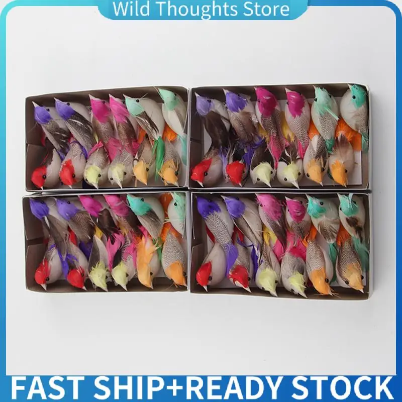 

Mini Simulation Bird Artificial Color DIY Crafts Home Fairy Garden Decoration Ornaments Gift-[Qahk]