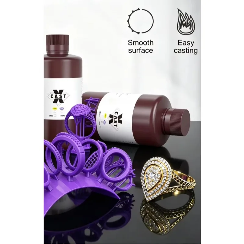 1KG PIC100 X Jewelry Direct Casting Photopolymer, High Precision 3D Printing Resin for Lost Wax Casting