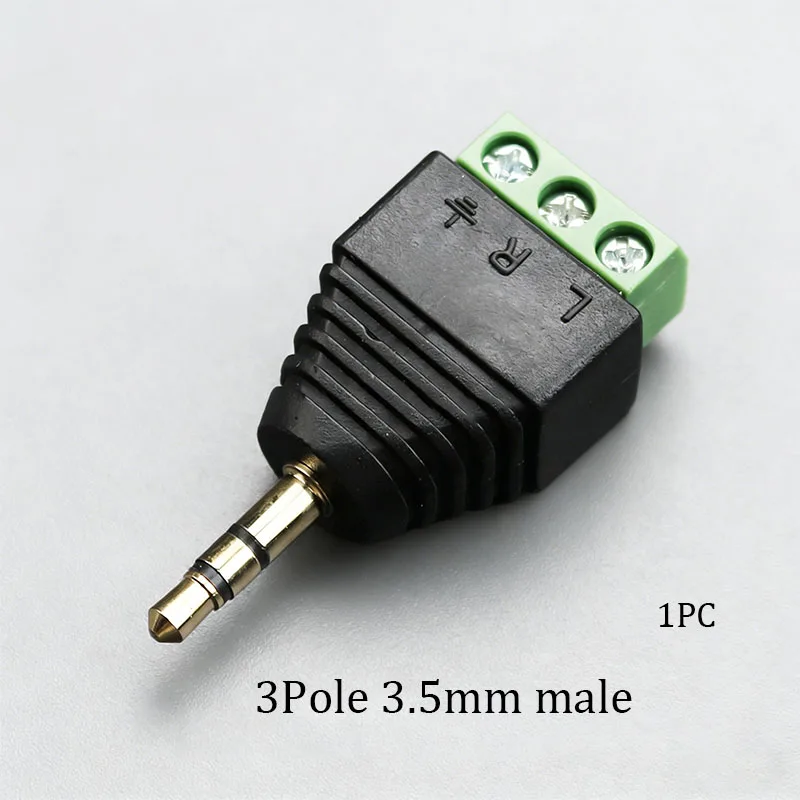 1PCS 3.5mm 2.5mm 2/3/4 Pole Male Plug & Female Socket To Screw Terminal Connector Mono & Stereo 1/8 Inch Headphone Audio Jack - Detail 1