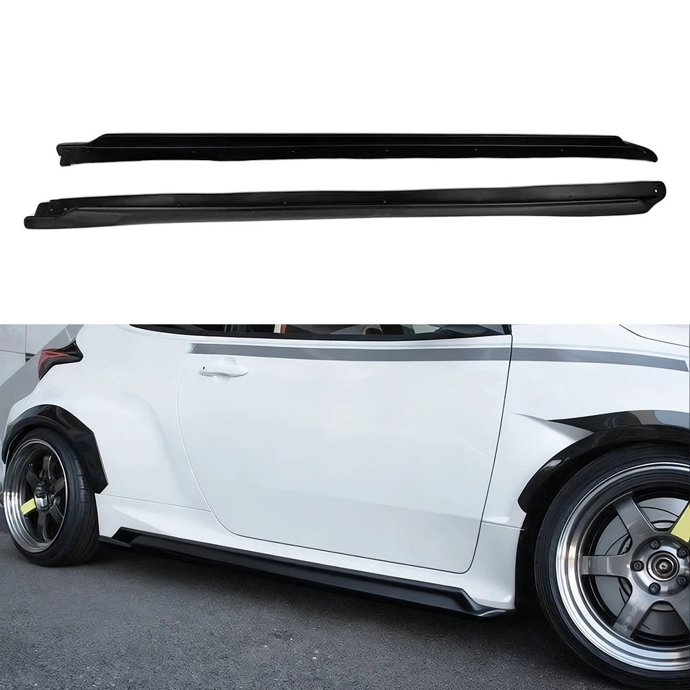 For GR YARIS GXPA16 GV Type Unpainted Fiberglass High Polished Surface Side Skirts Body Kit Easy Installation Fitment Tested