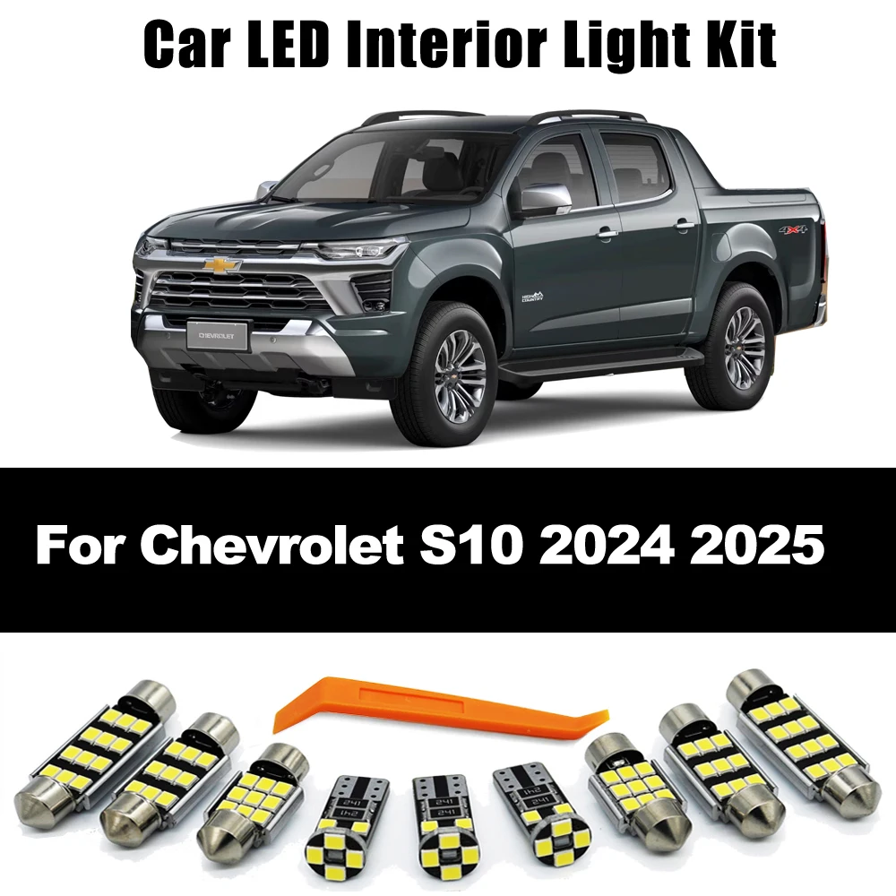 

ZITWO 7 шт. Canbus без ошибок для Chevrolet Chevy S10 2024 2025 светодиодный внутренний купольный светильник для чтения карт, комплект ламп для номерного знака