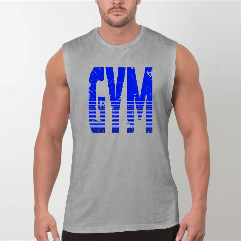 Men's Sports Running Vests Quick Dry Sleeveless Ultra Soft Top For Gym Muscle Training Fitness Workout Breathable Athletic Shirt