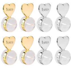 10Pcs/Lot Rubber Heart Love Earring Adjustable Lifters Ear Backs Stopper For Hypoallergenic Nuts Ear Lobe Support Jewelry Making