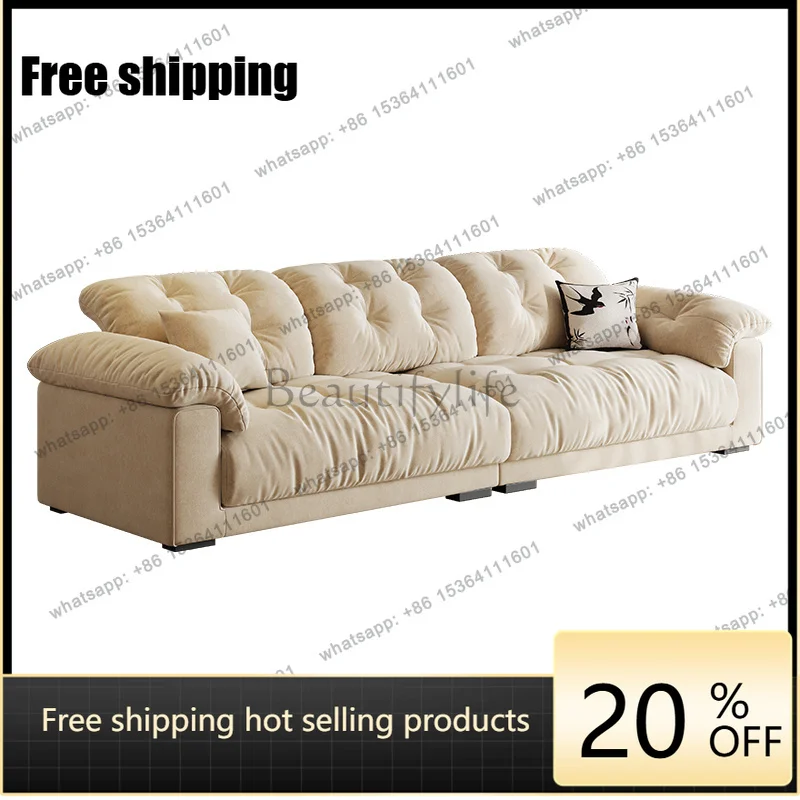 

LJY White Modern Living Room Sofas Designer Italian Curved Cute Living Room Sofas Boneless Lounges Banken Woonkamer Home Furnitu