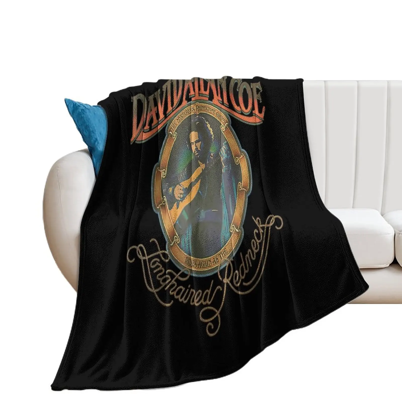 David Allan Coe - Retro David Allan Coe Tribute - Graphic David Allan Coe - it can only be taken Ess Throw Blanket