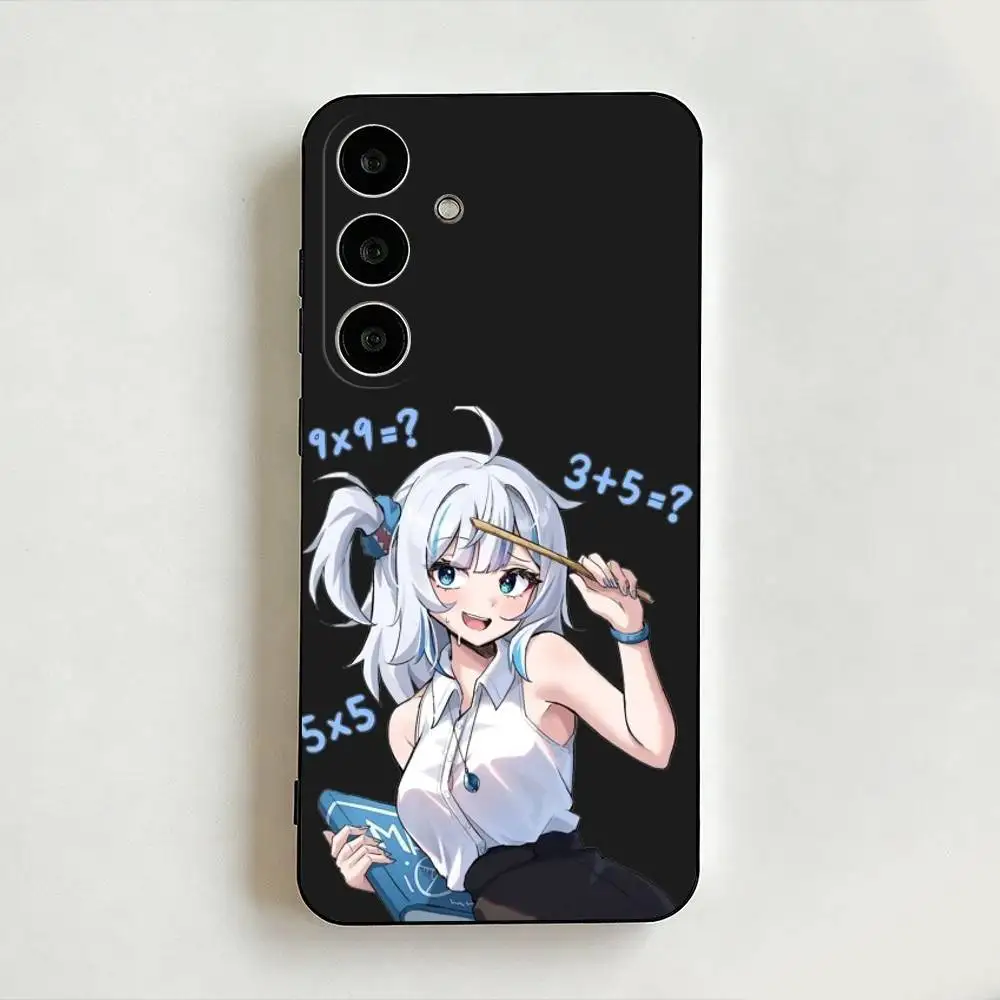 HOLO Gawr G-Gura Cute VTuber  Black Shell Phone Case For Samsung Galaxy A73,A72,A71,A70,A53,A52,Cover Others Soft