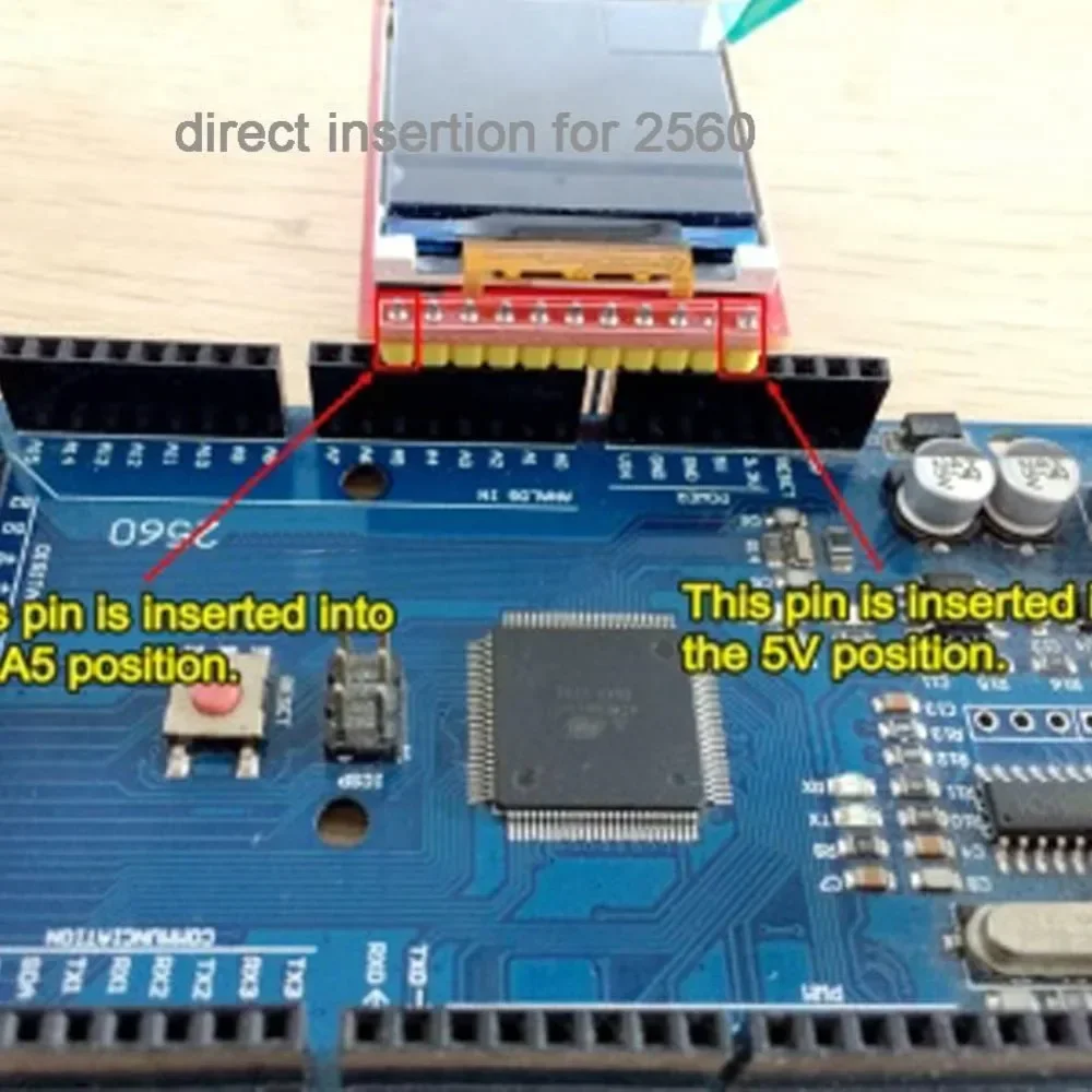 1.44 Inch SPI TFT LCD Display Module 128x128 ST7735S 4 Wire for Arduino Compatible Mega 2560 Versatile Display Screen PC