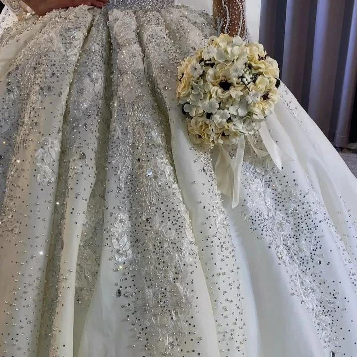 Kendny-Robe de Mariée en Perles de Clip, Tenue Moderne à Manches sulf, lèvent au Dos, pour Patients